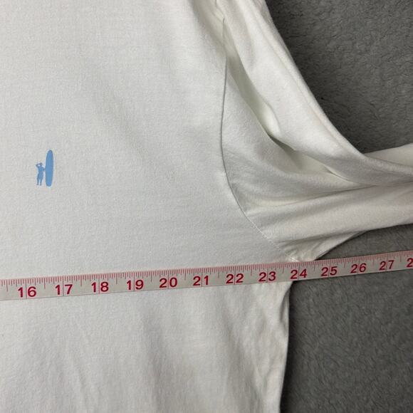 johnnie-O Mens Long Sleeve Graphic Tee Shirt White Soft Cotton SZ XL Athleisure - Picture 4 of 8